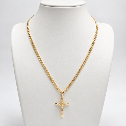 Cubana Link Chain / 5.5gr / 60 cm / 3 mm / 18K Italian Gold