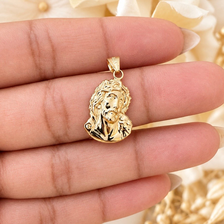 Jesus Christ Face Pendant / 1.14 gr / 2.6 cm / 18K National Gold