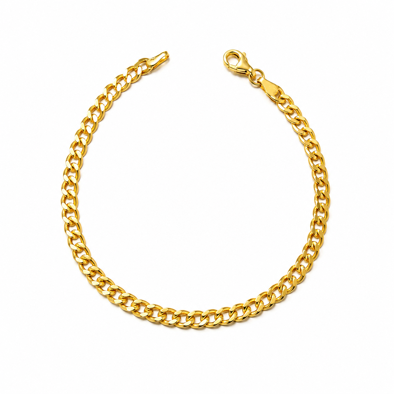 Pulsera Cubana / 2.73g/ 19cm/ 3mm/ Oro Italiano 18K