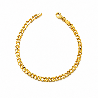 Pulsera Cubana / 2.73g/ 19cm/ 3mm/ Oro Italiano 18K