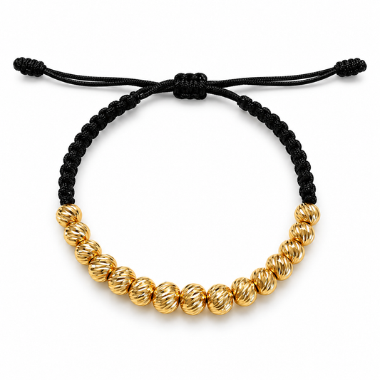 Bracelet with Gold Beads / 2.44 gr / 5, 6, 8 mm