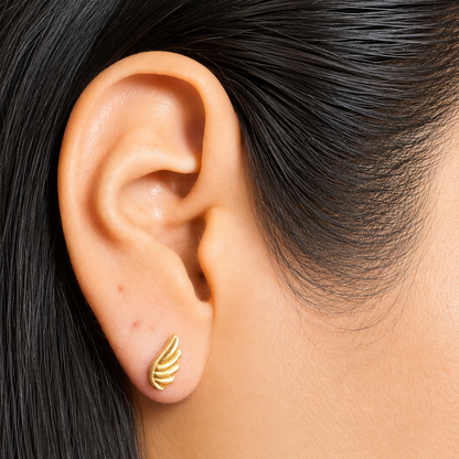 WING EARRINGS / 0.76gr / 4 MM / GOLD 18K