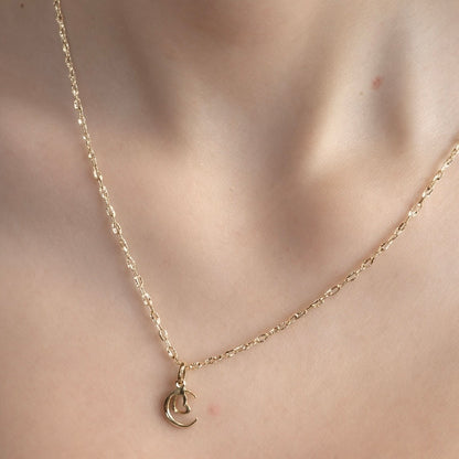 CADENA FORZATINA CON COLGANTE DE CORAZÓN Y LUNA