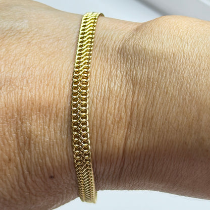 Pulsera Sedusa / 2.55g/ 19cm/ 5mm/ Oro italiano de 18K