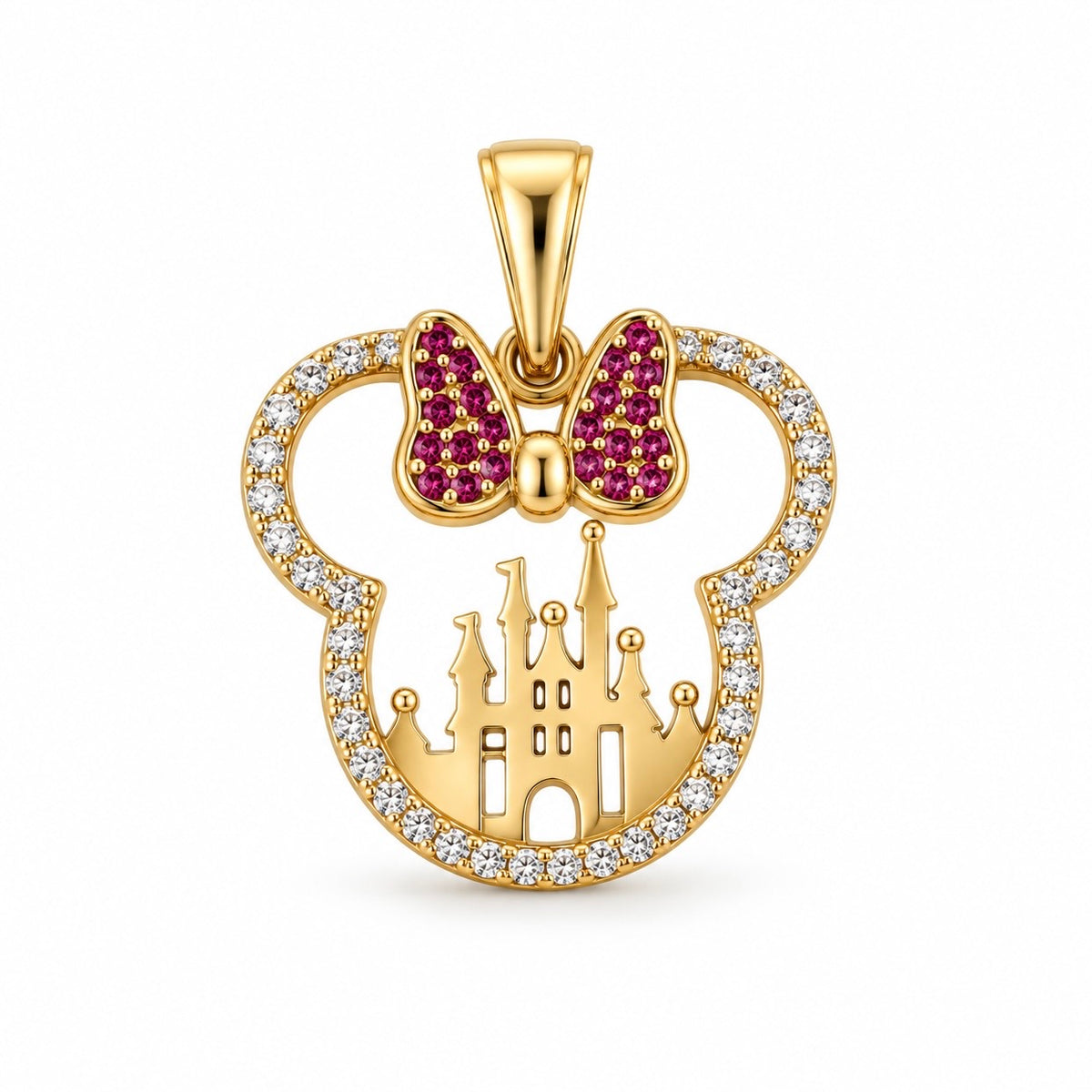 Minnie Castle Zirconia Pendant / 3.24 gr / 2.7 cm / 18K National Gold