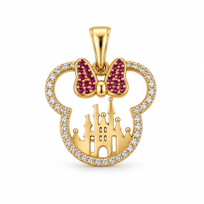 Minnie Castle Zirconia Pendant / 3.24 gr / 2.7 cm / 18K National Gold