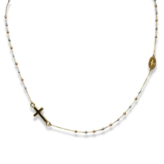 TRI-COLOR GOLD ROSARY