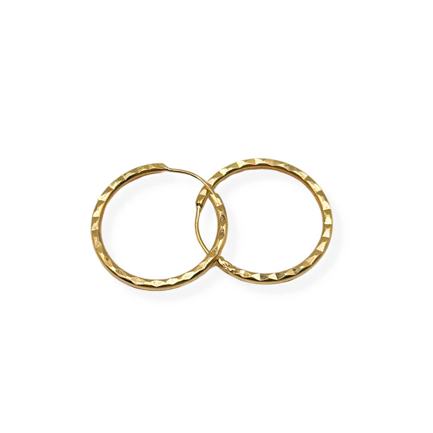 DIAMOND  HOOP EARRINGS SMALL