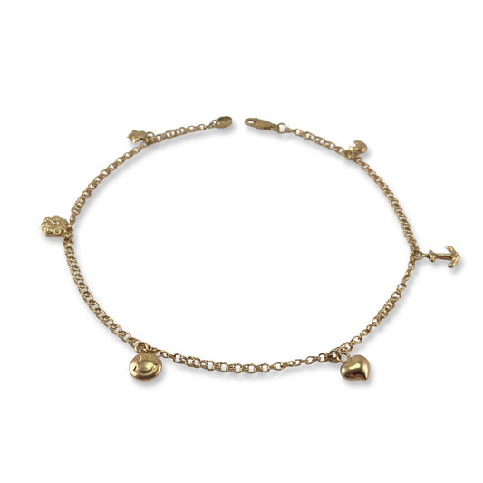CLASSIC LINK ANKLET WITH CHARM