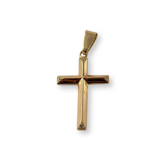 CROSS PENDANT WITH DIAMOND-CUT TIPS