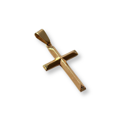 CROSS PENDANT WITH DIAMOND-CUT TIPS
