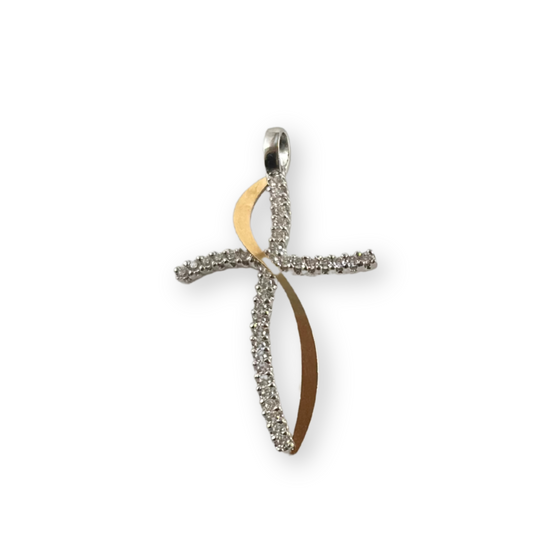 CROSS PENDANT WITH CUBIC ZIRCONIA