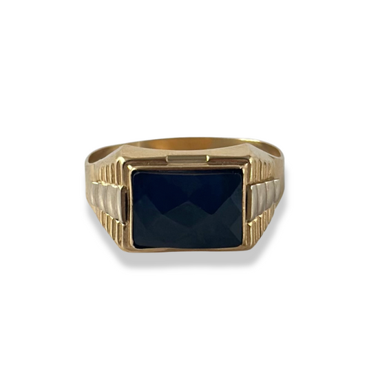 MEN’S RING WITH BLUE STONE