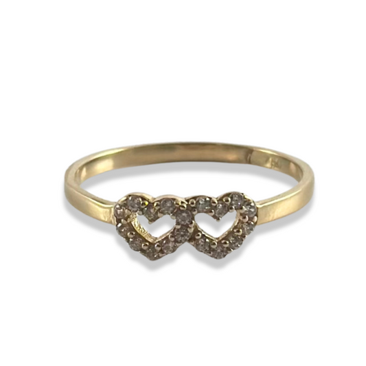 DOUBLE HEART RING