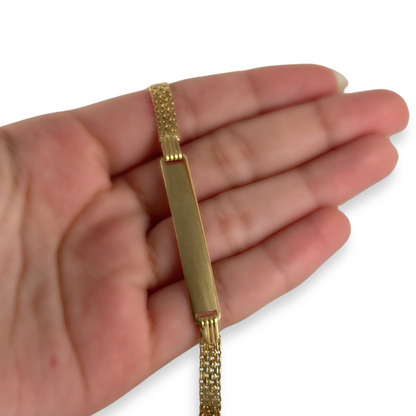 BISMARK  LINK BRACELET WITH NAMEPLATE