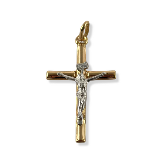 TWO-TONE CROSS PENDANT