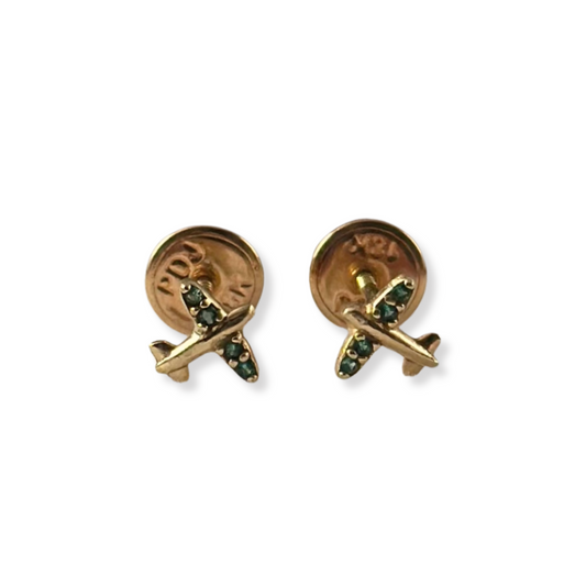 AIRPLANE STUD EARRINGS