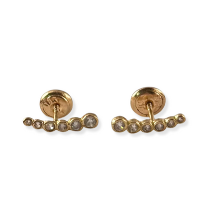 BOW EARRINGS WITH ZIRCON