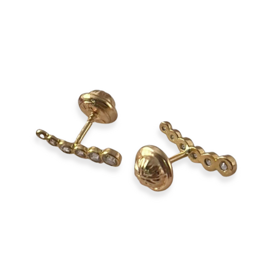 BOW EARRINGS WITH ZIRCON