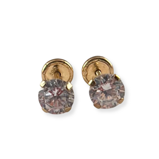CENTER STONE EARRINGS