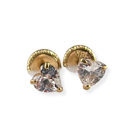 HEART STONE EARRINGS