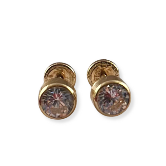CIRCLE EARRINGS WITH STONE