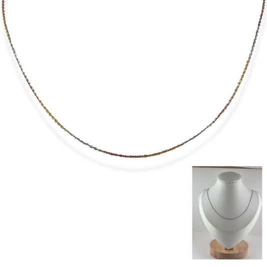 LINK CHAIN TRICOLOR GOLD