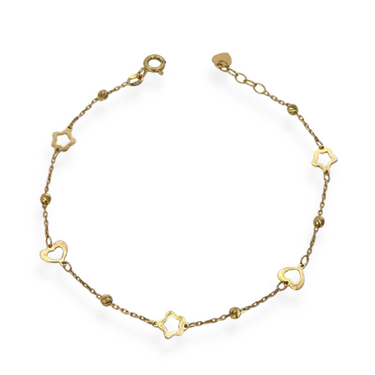 HEART BRACELET WITH BEAD