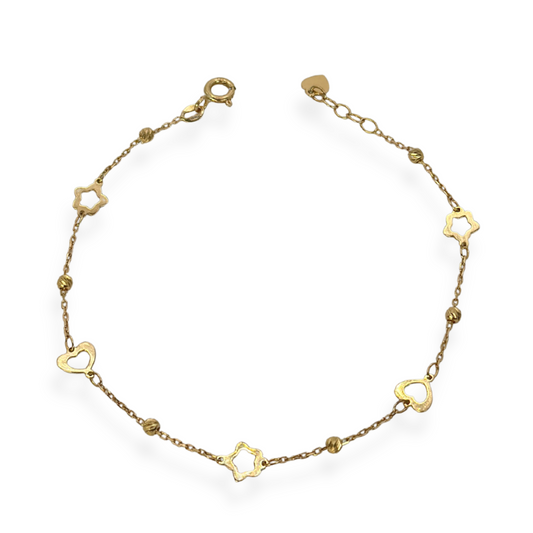 HEART BRACELET WITH BEAD