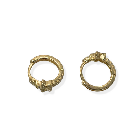 FLOWER EARRINGS WITH STONES