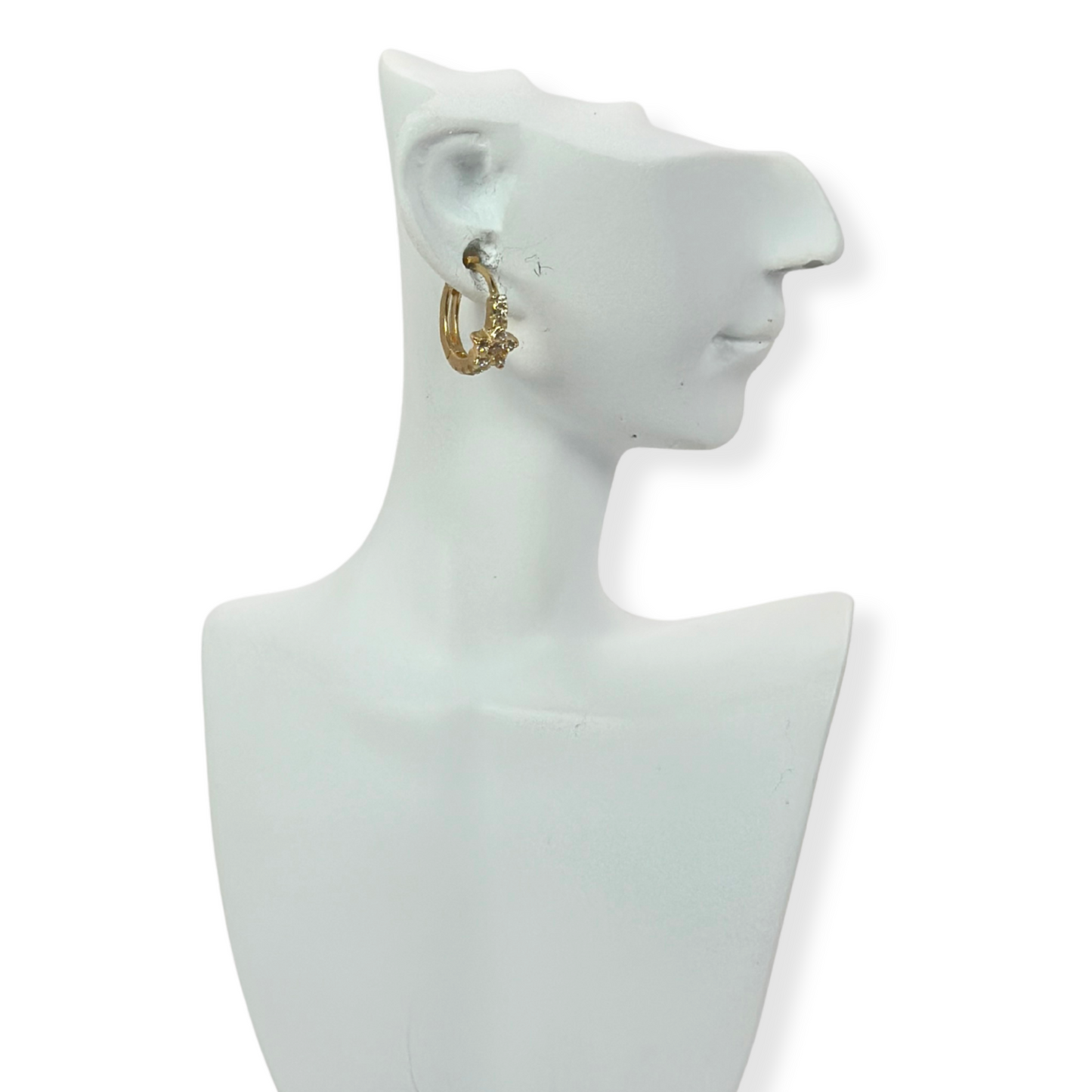 FLOWER EARRINGS WITH STONES