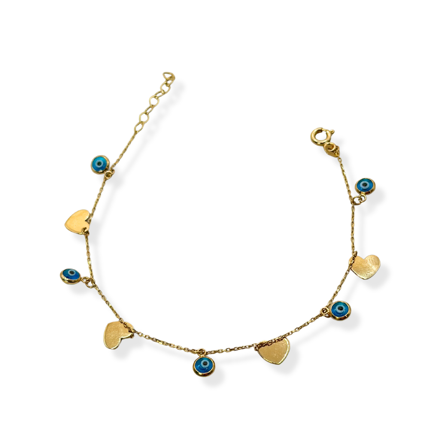 TURKISH EYE AND HEART BRACELET