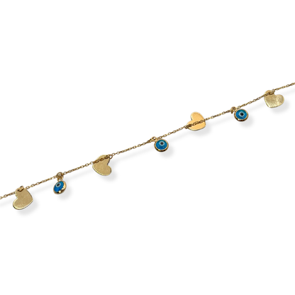 TURKISH EYE AND HEART BRACELET