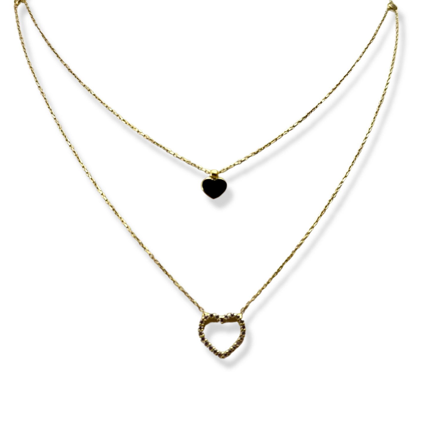 DOUBLE HEART CHAIN WITH PENDANT INCLUDED