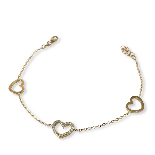 THREE HEARTS BRACELET