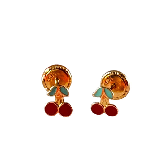 CHERRY STUD EARRINGS