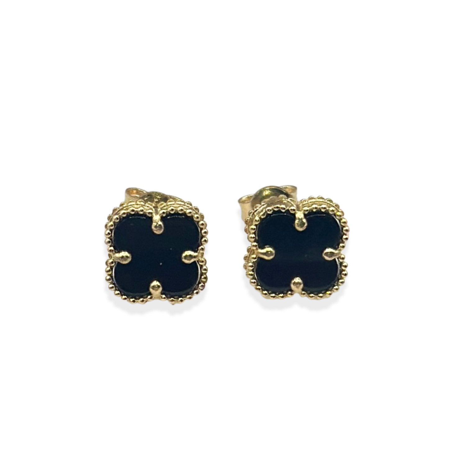 PENDIENTES DE TRÉBOL DE PIEDRA