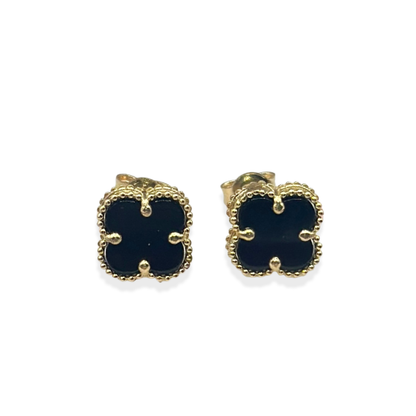 PENDIENTES DE TRÉBOL DE PIEDRA