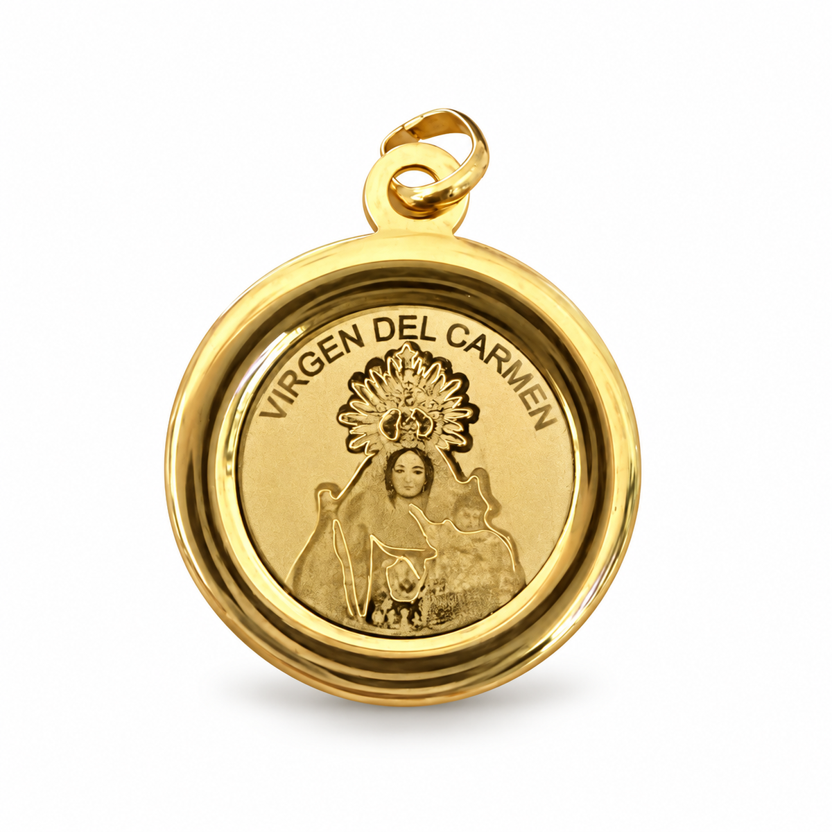 Our Lady of Mount Carmel Pendant
/ 1.25gr / 2.5cm / 18K Italian Gold