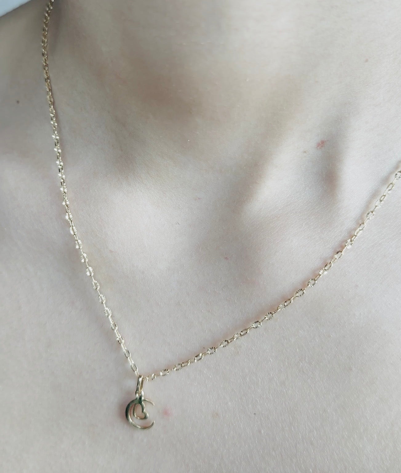 FORZATINA CHAIN WITH MOON HEART PENDANT