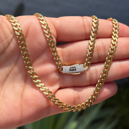 CADENA MÓNACO / 18,57 g/ 60 cm/ 5 mm/ ORO ITALIANO de 18k