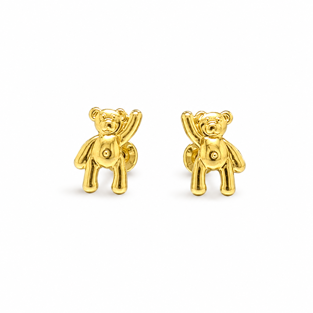 Pendientes de Oso Grandes /0.9g / 8mm / Oro de 18K