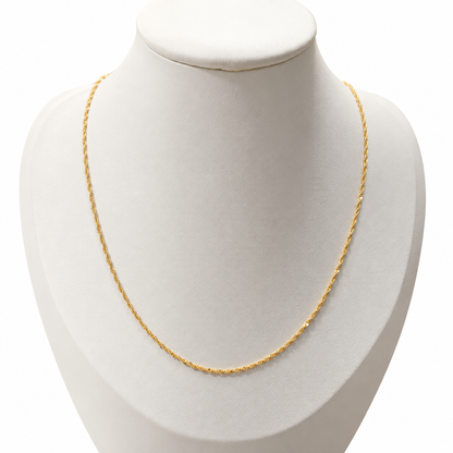 Singapore Chain / 1.5 gr / 45 cm / 1 mm / 18K Italian Gold