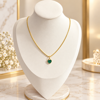 Ice Heart Chain / 4.05 gr / 46 cm / 2mm / Pendant / 0.94 gr / 2 cm/ 18K Italian Gold