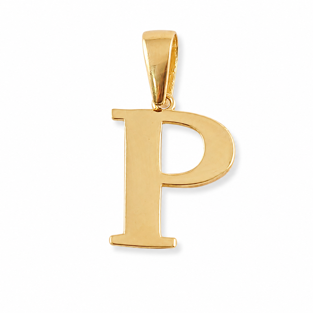 LETTER P PENDANT/ 1 gr / 2 cm / 18K ITALIAN GOLD