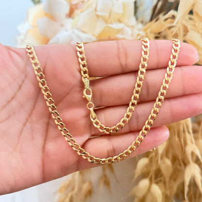Cubana Chain / 7 gr / 60 cm / 4 mm / 18K Italian Gold