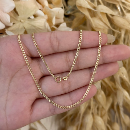 Mini Cubana Chain / 1.76 gr / 50 cm / 2 mm / 18K Italian Gold