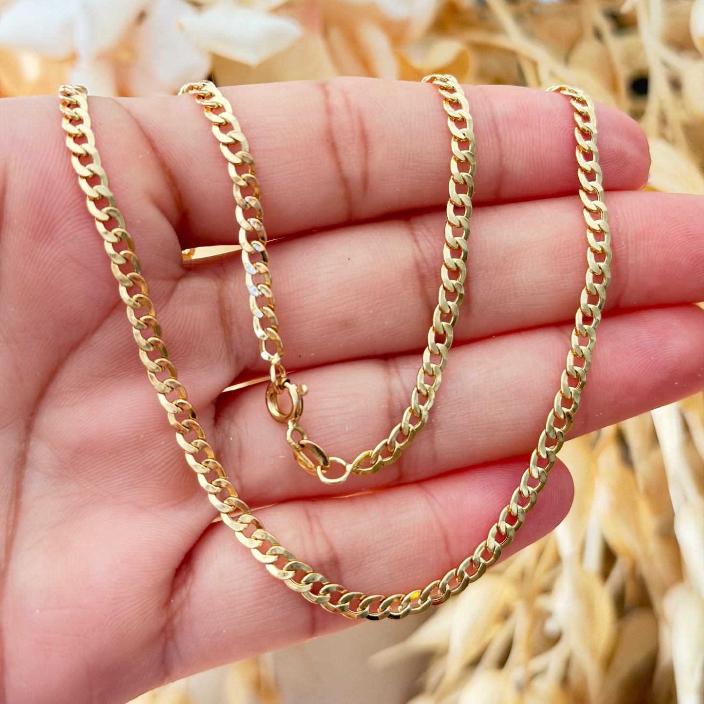 Cubana Link Chain / 5.96 gr / 50 cm / 4 mm / 18K Italian Gold
