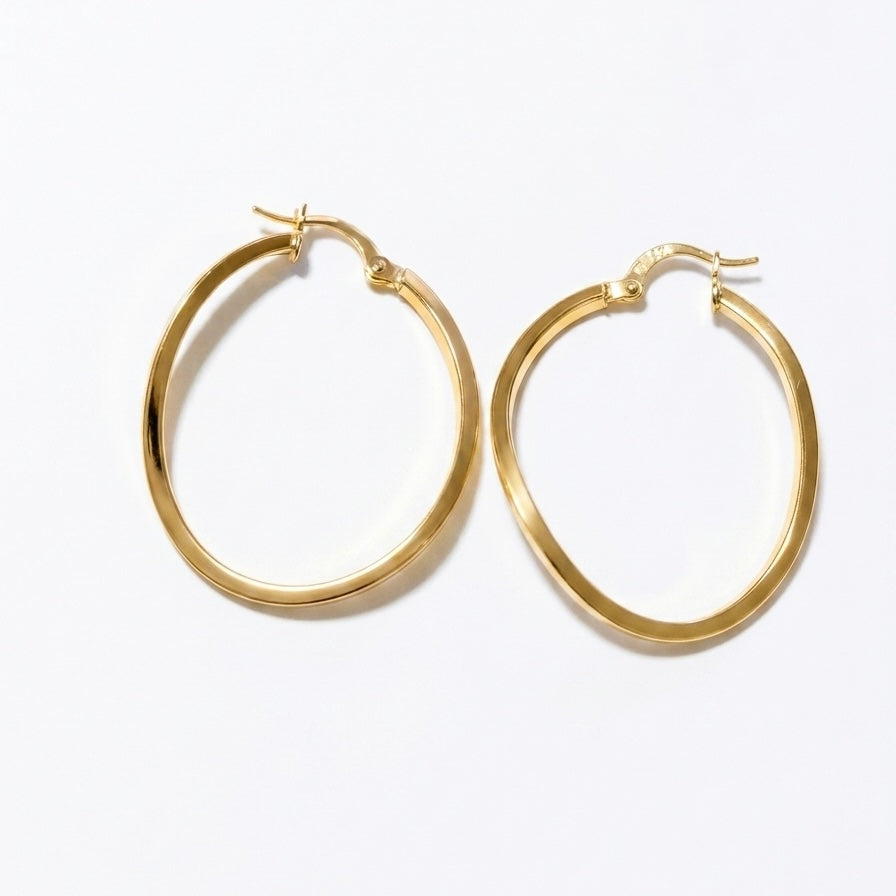 Dora Hoop Earrings / 2.1 gr / 3.7 cm / 18k Italian Gold