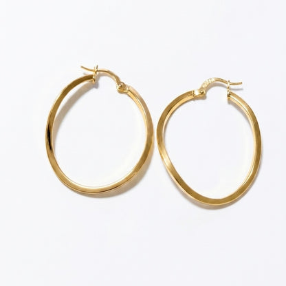 Dora Hoop Earrings / 2.1 gr / 3.7 cm / 18k Italian Gold